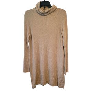 Madewell Ribbed Bell-Sleeve Turtleneck Sweater Dress Size Medium Wool Alpaca